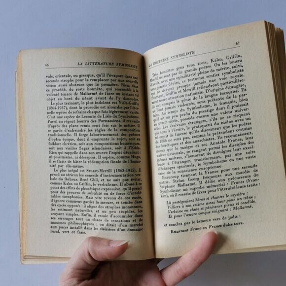 1957 La Litterature Symboliste French Book, France Literary Artistic Movement - Picture 9 of 9